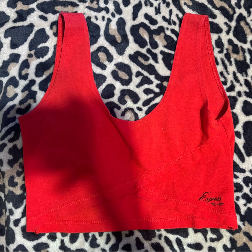vintage Express red crop top